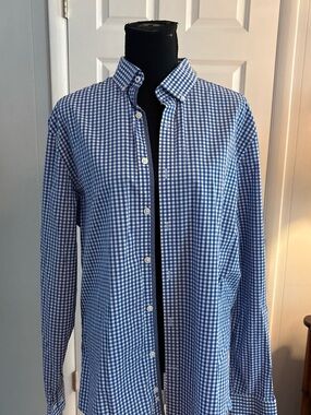Original Penguin Blue and White Gingham Button-Down Shirt